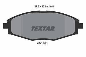 Комплект гальмівних накладок, дискове гальмо TEXTAR 2324102