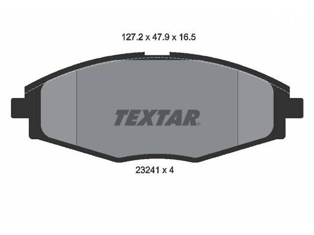 Комплект гальмівних накладок, дискове гальмо TEXTAR 2324102