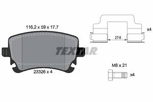 2332601 TEXTAR Гальмівні колодки до дисків