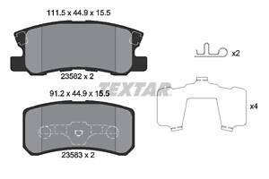 2358202 TEXTAR Гальмівні колодки до дисків