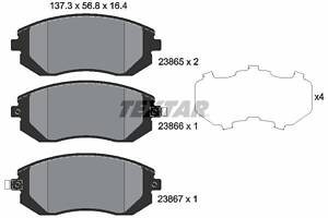 Комплект гальмівних накладок, дискове гальмо TEXTAR 2386501