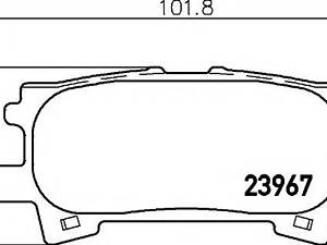 2396701 TEXTAR Гальмівні колодки до дисків TEXTAR 2396701 на TOYOTA HARRIER (MCU3_, MHU3_, ACU3_, GSU3_)