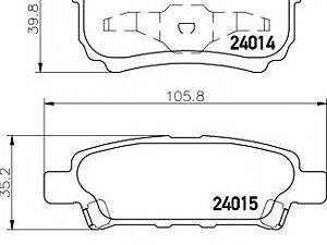 2401401 TEXTAR Тормозные колодки для дисков TEXTAR 2401401 на MITSUBISHI LANCER EX седан (CY/Z_A)