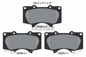 Комплект гальмівних накладок, дискове гальмоTEXTAR2402403