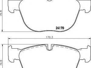 2417001 TEXTAR Гальмівні колодки до дисків TEXTAR 2417001 на BMW X5 (E70)