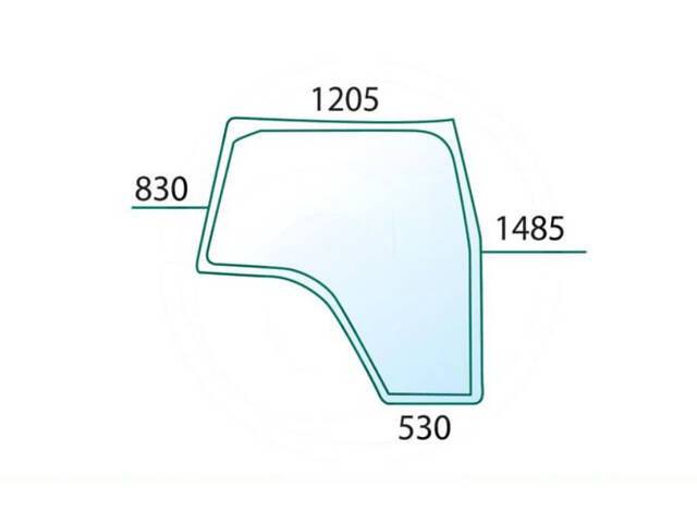 242536A5/87417671/87773671 Стекло кабины трактора правое Case