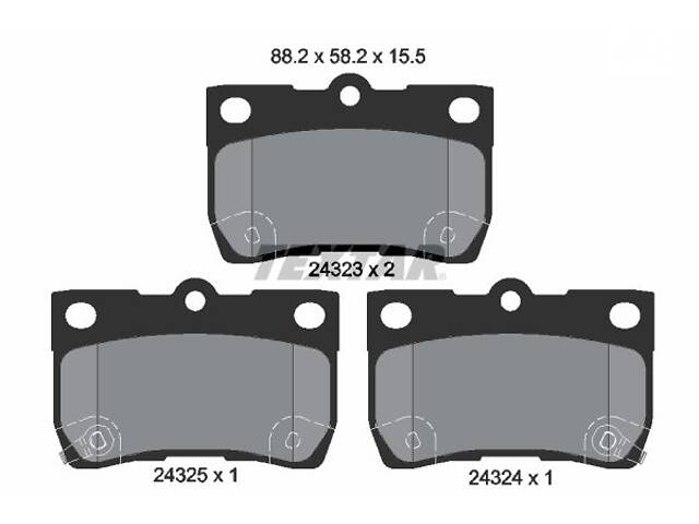 2432301 TEXTAR Гальмівні колодки до дисків