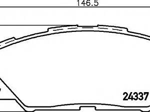 2433701 TEXTAR Тормозные колодки для дисков TEXTAR 2433701 на TOYOTA RAV 4 III (ACA3_, ACE_, ALA3_, GSA3_, ZSA3_)