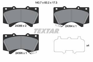 2438601 TEXTAR Гальмівні колодки до дисків