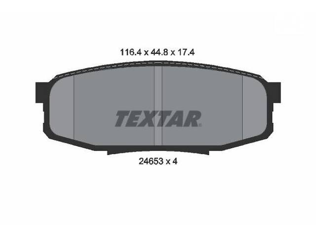 Комплект гальмівних накладок, дискове гальмо TEXTAR 2465301