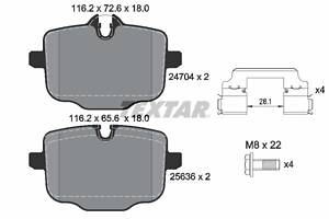 2470401 TEXTAR Гальмівні колодки до дисків