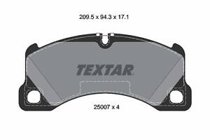 Комплект гальмівних накладок, дискове гальмо TEXTAR 2500701