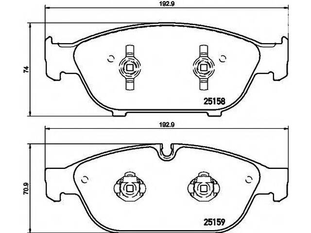 2515802 TEXTAR Гальмівні колодки до дисків TEXTAR 2515802 на AUDI A6 (4G2, C7, 4GC)