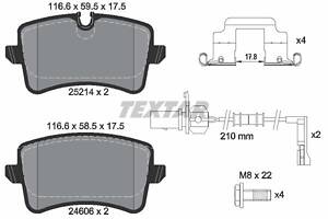 Комплект гальмівних накладок, дискове гальмо TEXTAR 2521402