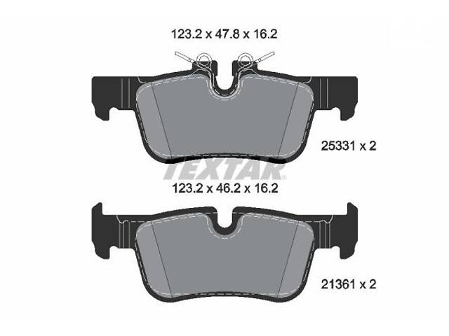 2533101 TEXTAR Гальмівні колодки до дисків