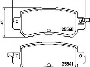 2554001 TEXTAR Гальмівні колодки до дисків TEXTAR 2554001 на MAZDA CX-5 (KE, GH)