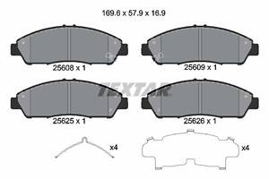 Комплект гальмівних накладок, дискове гальмо TEXTAR 2560801