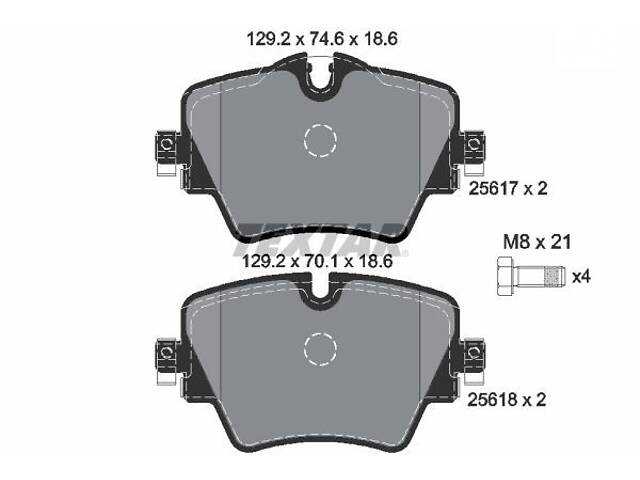 2561701 TEXTAR Гальмівні колодки до дисків