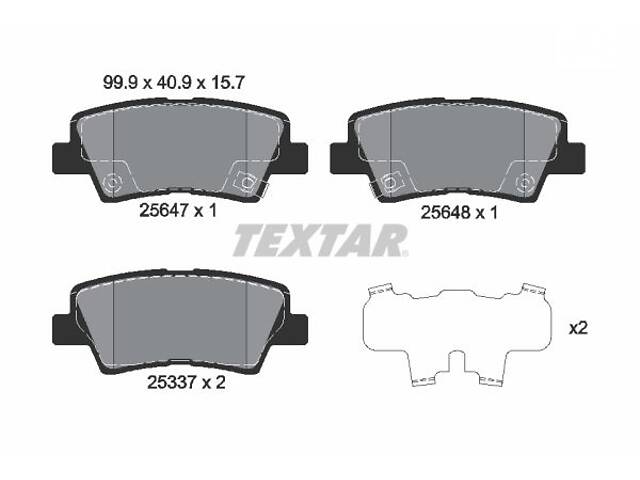 2564701 TEXTAR Гальмівні колодки до дисків