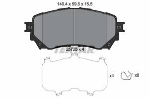 2572501 TEXTAR Гальмівні колодки до дисків