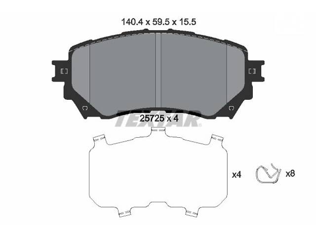 2572501 TEXTAR Гальмівні колодки до дисків