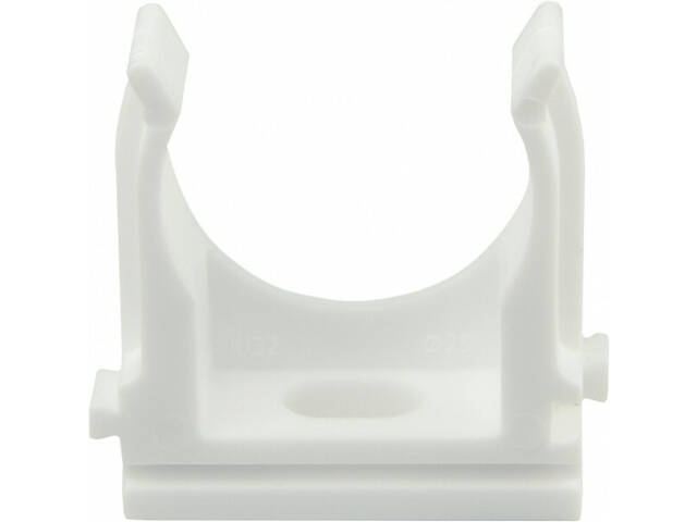 ⌀25мм тримач-кліпса з фіксатором, під дюбель, білий поліпропілен (25шт) [6673] АСКО - Фото 3