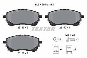 2614901 TEXTAR Гальмівні колодки до дисків