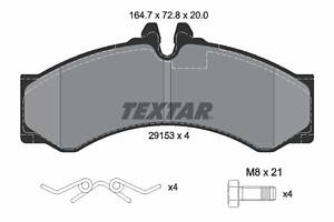 Комплект гальмівних накладок, дискове гальмо TEXTAR 2915301