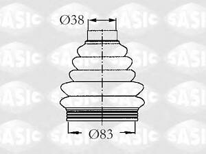 2933033 SASIC - Пильовик привідного валу SASIC 2933033 на CITROEN ZX (N2)