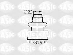 2933593 SASIC - Пыльник приводного вала SASIC 2933593 на PEUGEOT 205 (741A/C)