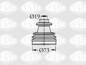 2933813 SASIC - Пильовик привідного валу SASIC 2933813 на CITROEN 2 CV