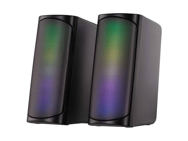 2E Акустична система PCS231 RGB Matrix, 2.0, USB, Black - Фото 1