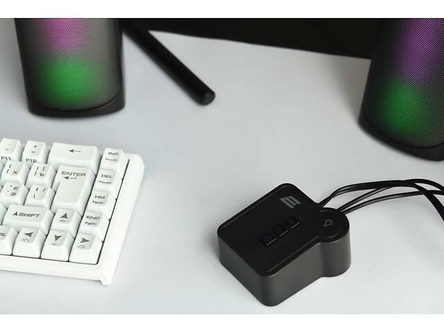 2E Акустична система PCS231 RGB Matrix, 2.0, USB, Black - Фото 3