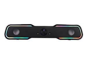 2E Акустическая система (саундбар) PCS101 RGB, 2.0, USB, Black