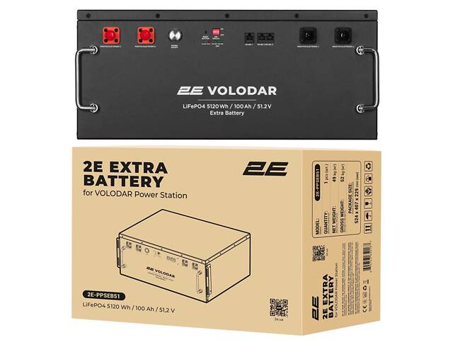 2E Батарея расширения емкости для ПЭ Volodar, 5120 Вт/ч, 51.2В, металлический корпус - Фото 11