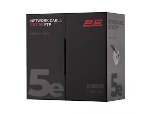 2E Кабель CAT 5e, FTP, 305м, AWG 24/1, LSZH-1, серый