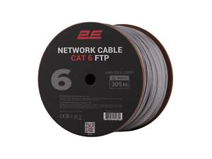 2E Кабель CAT 6, FTP, 305м, AWG 23/1, LSZH-1, серый