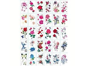 30 шт набір наліпка на тіло кольорова тимчасове татуювання (водонепроникна та довготривала) 15152684495