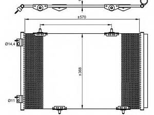 350066 NRF Радиатор кондиционера NRF 350066 на CITROËN C-ELYSEE