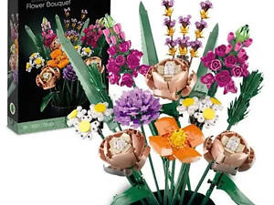 3D конструктор 'Букет квітів' — 756 деталей, оригінальний декоративний набір для творчості та подарунка.