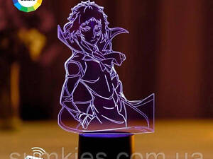 3D нічник 'Акутав Рюноске' (ВОЛІЧНЕ ЗОБРАЖЕННЯ) пульт ДК + мережевий адаптер + батарейки (3ААА) 3DTOYSL