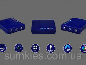 3D нічник 'Дракон 3' (ВОЛІЧНЕ ЗОБРАЖЕННЯ) 16 кольорів + пульт ДК + мережевий адаптер + батарейки 3DTOYSLAMP