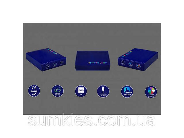 3D нічник 'Знак Ринеган Шарингон' + пульт ДК + мережевий адаптер + батарейки (3ААА) 3DTOYSLAMP - Фото 3