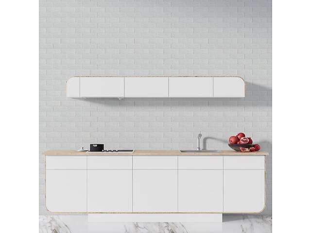 3D панель самоклеюча 690х780х5мм цегла Білий (001-5) SW-00000029 - Фото 5