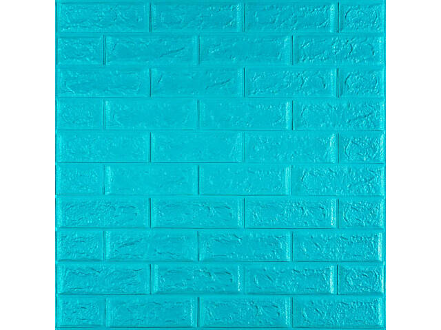 3D панель самоклеюча 700х770х5мм цегла Бірюза (002-5) SW-00000084 - Фото 1