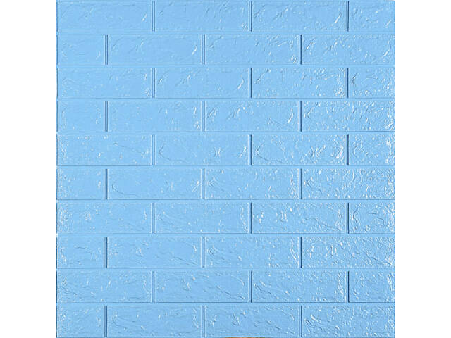 3D панель самоклеюча 700х770х5мм цегла Блакитна (005-5) SW-00000297 - Фото 1