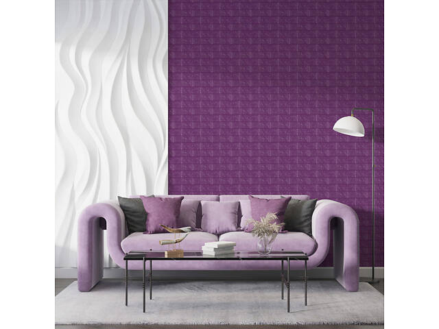 3D панель самоклеюча 700х770х5мм цегла Фіолетова (016-5) SW-00000150 - Фото 5