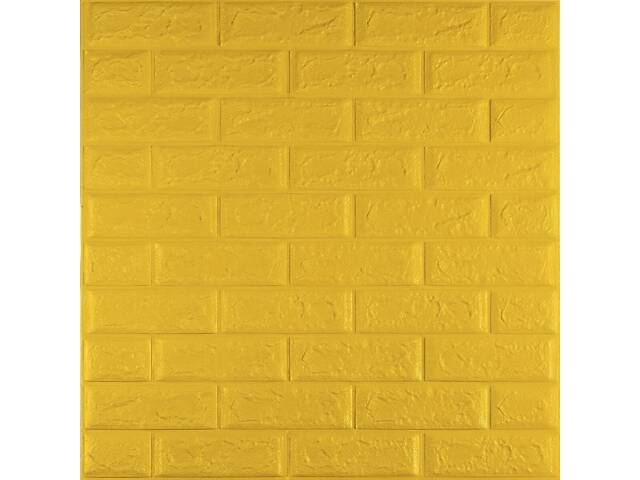 3D панель самоклеюча 700х770х5мм цегла Жовтий (010-5) SW-00000146 - Фото 1