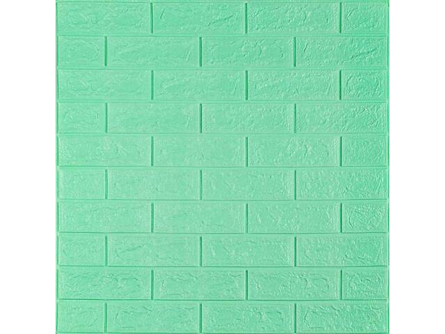 3D панель самоклеюча 700х770х5мм цегла М'ята (012-5) SW-00000148 - Фото 1