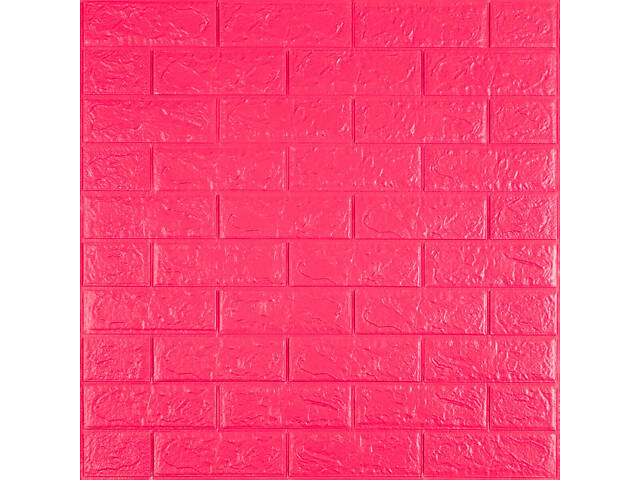 3D панель самоклеюча 700х770х5мм цегла Малинова-червона (108-5) SW-00001364 - Фото 1